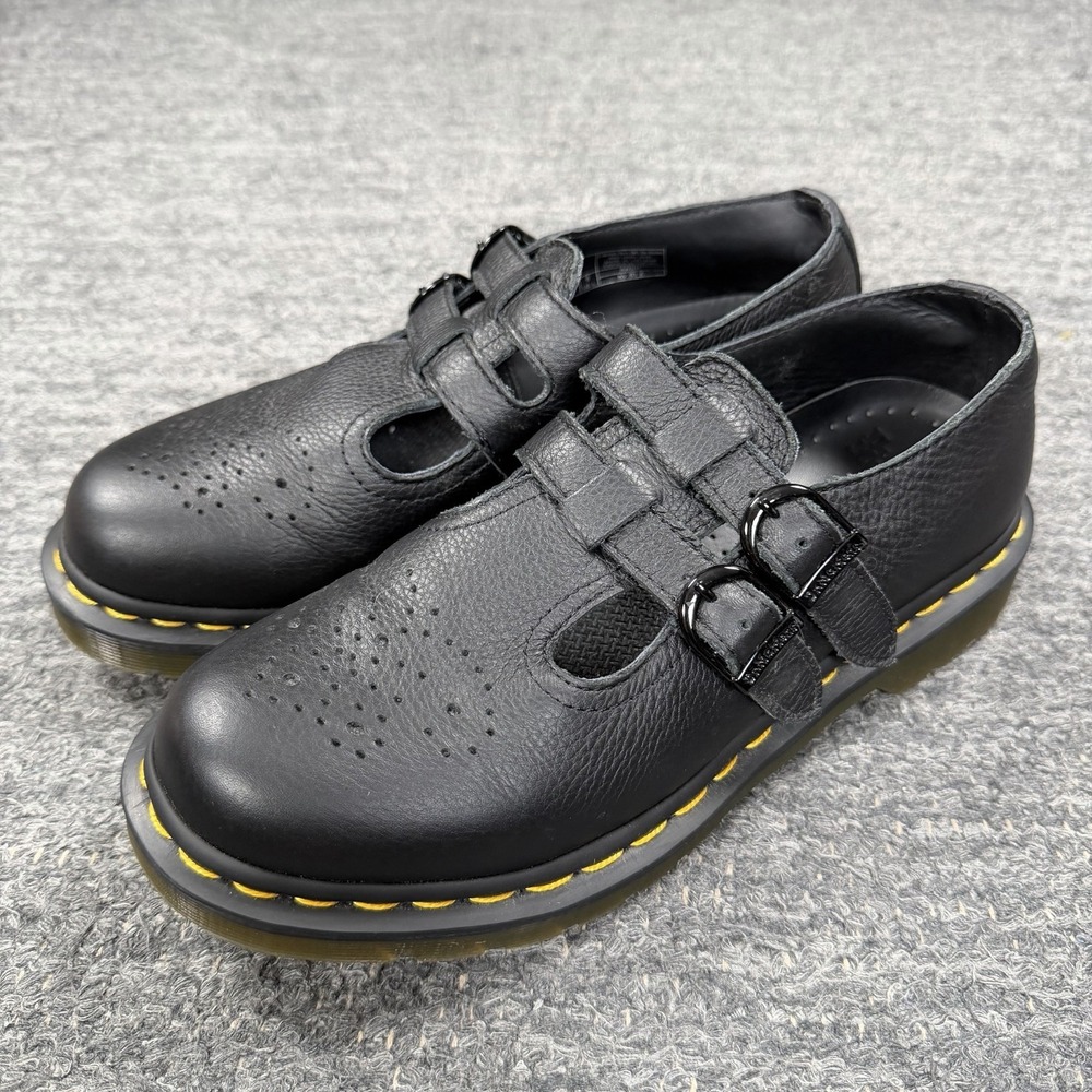 Dr. Martens 8065 Mary Jane Double Strap Leather Shoes Women US 8 EU 39 Goth Twee